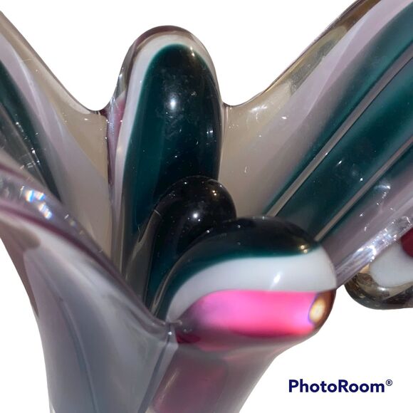 Paul Kedelv Flygfors Crystal Vase Swedish Vintage Art Glass Collector Signed - Picture 10 of 14